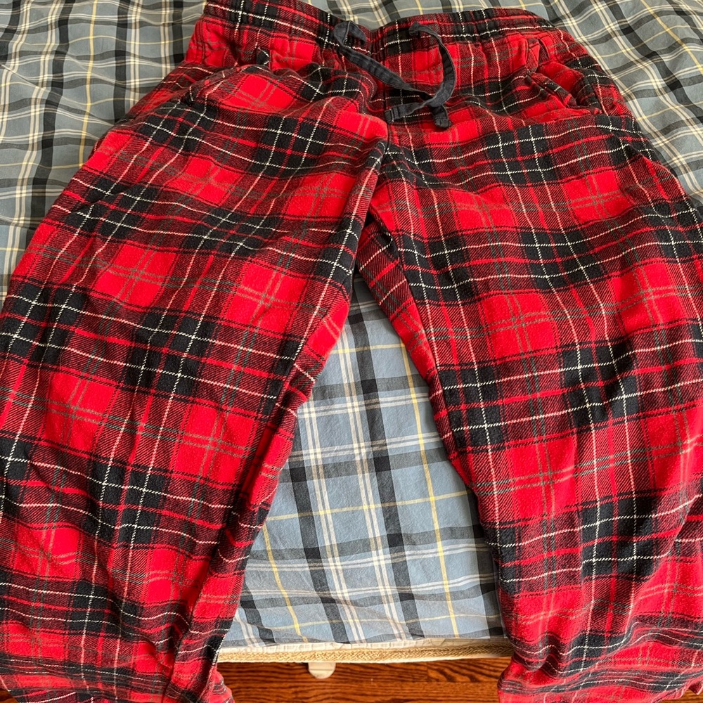 GAP Red and Black Plaid Lounge Pants